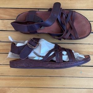 Chaco Fallon Java Leather Strap Sandal